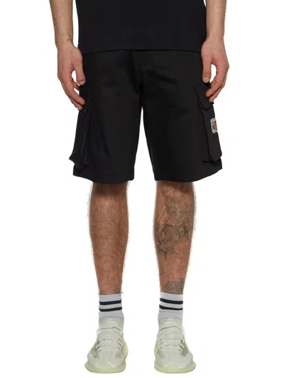 Gcds Logo Patch Bermuda Shorts In Black