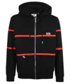 Gcds Cotton Full-zip Sweatshirt In Black