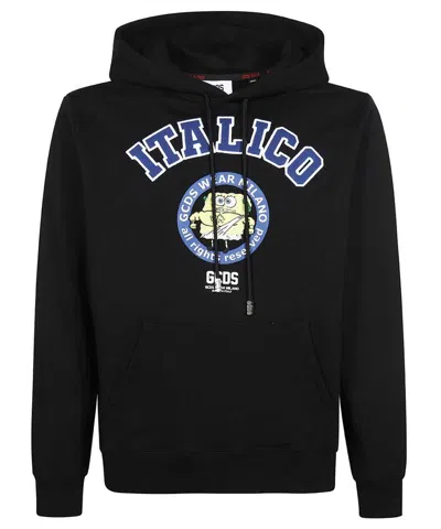 Gcds Cotton Hoodie In Black