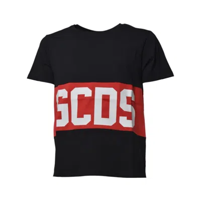 GCDS COTTON JERSEY T-SHIRT WITH BOLD BAND LOGO