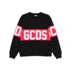 Gcds Black Sweater With Bold Red Band And Block Letters In Black