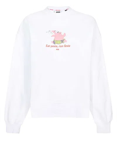 Gcds Cotton Sweatshirt In White