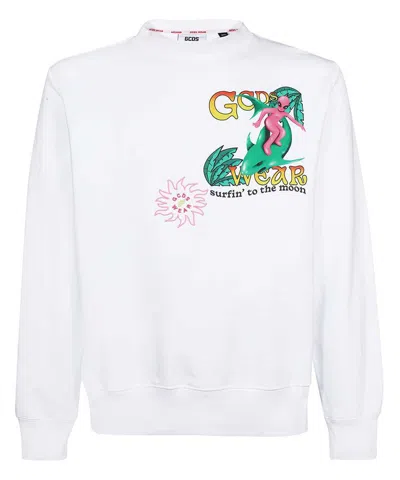 Gcds Cotton Sweatshirt In White