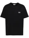 Gcds Embroidered-logo Cotton T-shirt In Black