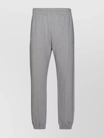 Gcds Cotton Track Pants Elastic Cuffs In Gray