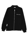 Gcds Cotton Zip-up Jacket In Black