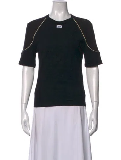 Pre-owned Gcds Crew Neck Short Sleeve T-shirt In Black