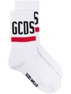 Gcds Crew Neck Socks With Intarsia Logo In Multi