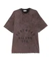 Gcds Distressed-effect Graphic-print T-shirt In Brown