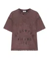 Gcds Faded Effect T-shirt In Burgundy