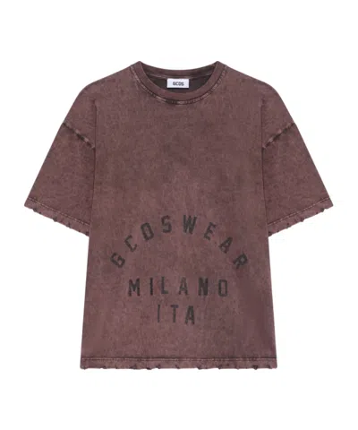 GCDS DISTRESSED-EFFECT GRAPHIC-PRINT T-SHIRT