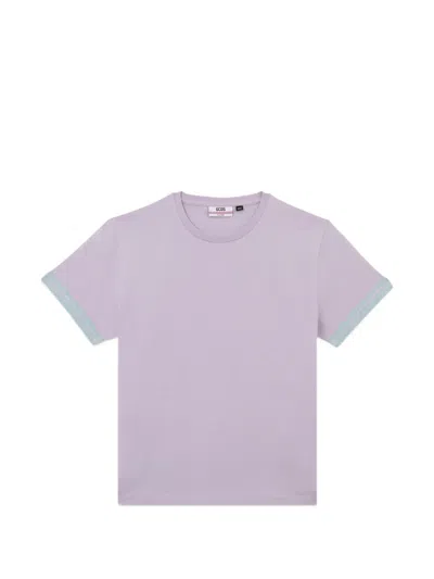 Gcds T-shirt Mit Rundem Ausschnitt In Purple