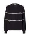 Gcds Cotton Sweatshirt With Frontal Logo Patch In Black