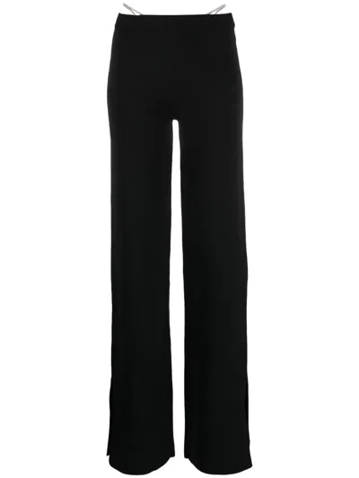 Gcds Crystal-embellished Flared Trousers In Animal Print