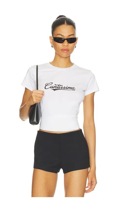 Gcds Cuntissima Slim T-shirt In White