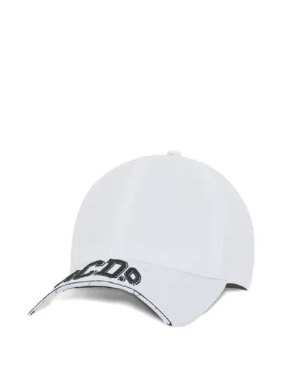 Gcds Cut-brim Logo-detail Cotton Baseball Cap In Pink