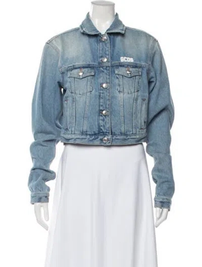 Pre-owned Gcds Denim Jacket In Blue