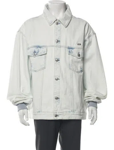 Pre-owned Gcds Denim Jacket In White