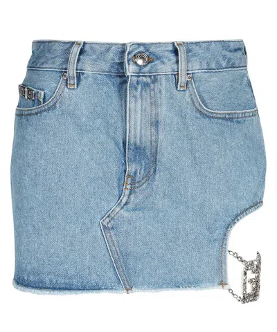 Gcds Denim Mini Skirt