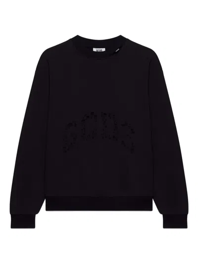 Gcds Distressed-effect Sweatshirt In Black