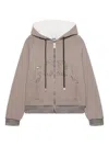 Gcds Distressed Zip Jumpers In Neutral