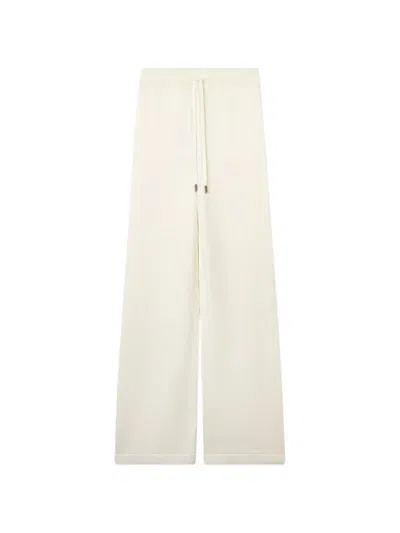 Gcds Drawstring Knitted Trousers In White