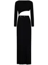 Gcds Bling Long Dress In Black