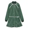 Gcds Pinstriped Zip-up Mini Dress In Multicolor