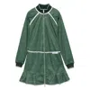 Gcds Pinstriped Zip-up Mini Dress In Multicolor