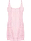 Gcds Backless Tweed Minidress In Multicolor