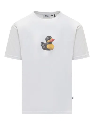 Gcds Duck Oversized T-shirt In White