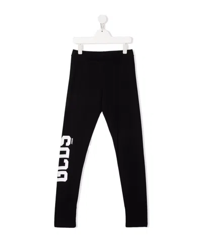 Gcds Elastic Waist Casual Pants In Black