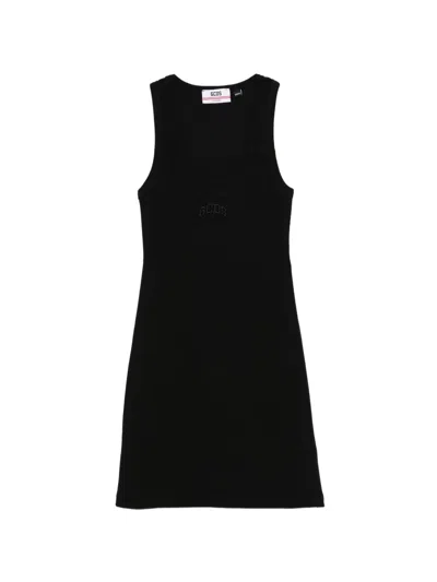 Gcds Embroidered Dress In Black