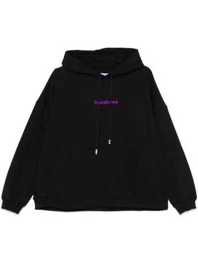 Gcds Embroidered Hoodie In Black