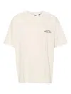 Gcds Embroidered-logo Cotton T-shirt In Neutral