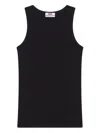 Gcds Geripptes Tanktop Mit Stickerei In Black