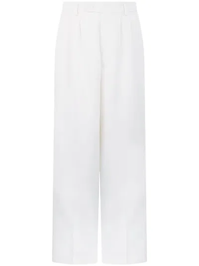 Gcds Enver Satin Trousers In Yellow