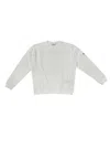 Gcds Essentials Crewneck Sweatshirt In Bianco