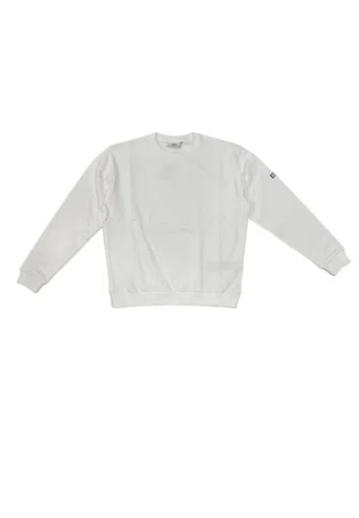 Gcds Essentials Crewneck Sweatshirt In Bianco