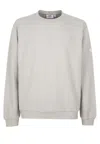 Gcds Logo Printed Crewneck Sweatshirt In Grigio