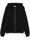 Gcds Logo Detailed Drawstring Hoodie In Black