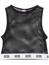 Gcds Essentials Net Top In Black