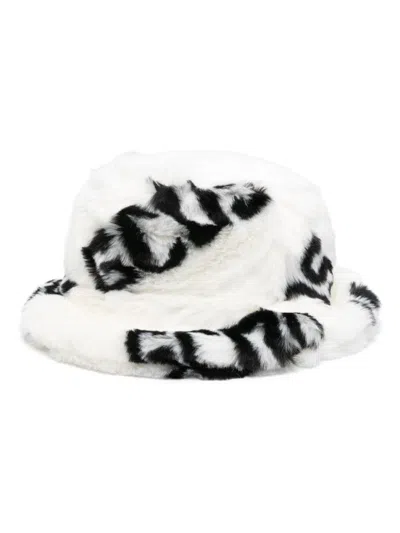 GCDS FAUX-FUR BUCKET HAT