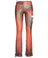 Gcds Flared Trousers In Orange