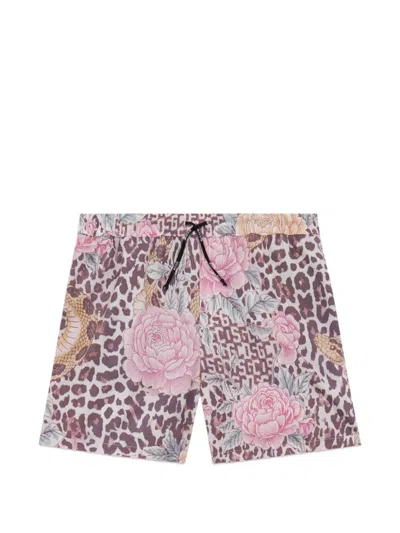 Gcds Floral-print Swim Shorts In Multi