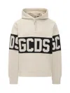 Gcds Sweatshirt Band Logo Hoodie In White