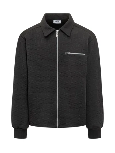 Gcds Black Jacket With Embossed Logo