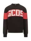 Gcds Black Sweater With Red Headband And Logo In Black