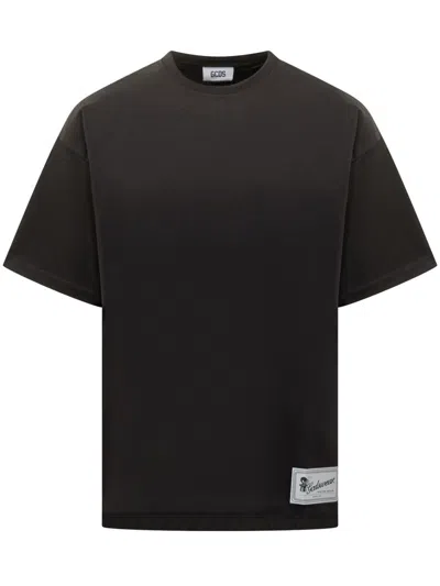 Gcds Cotton T-shirt With Devilswear Print In Black