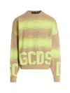 Gcds Multicolor Logo Jacquard Sweater In Multicolor